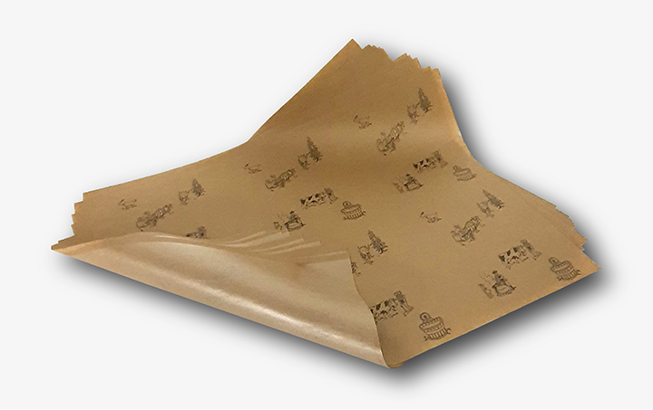 Papier à fromage avec impression vaches